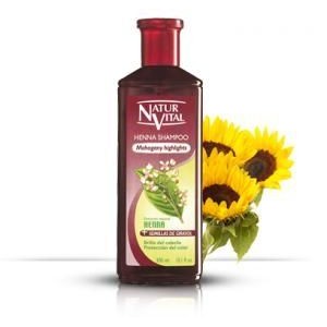 Натурален оцветяващ шампоан за коса с къна Махагон – Natur Vital